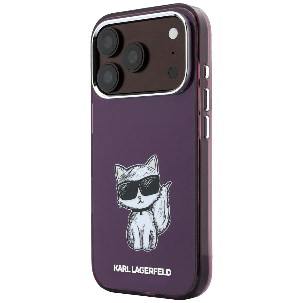MagSafe maskica za Apple iPhone 18 Pro Max / 17 Pro Max, Karl Lagerfeld, IML Choupette Body Sketch Print, Bordo
