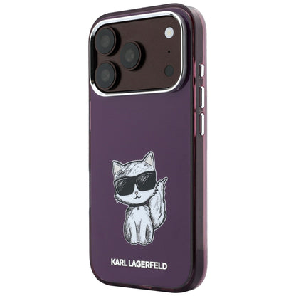 MagSafe maskica za Apple iPhone 18 Pro Max / 17 Pro Max, Karl Lagerfeld, IML Choupette Body Sketch Print, Bordo