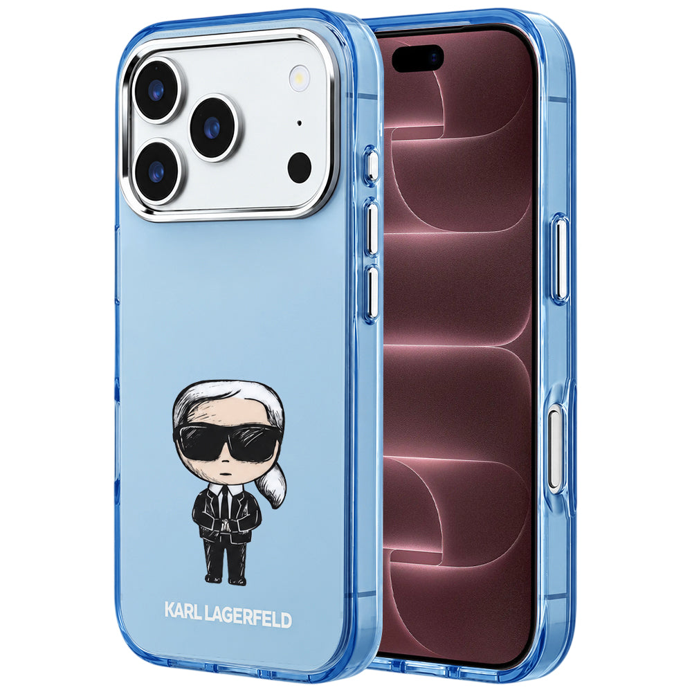MagSafe futrola za Apple iPhone 18 Pro Max / 17 Pro Max, Karl Lagerfeld, IML Ikonik Sketch Print, Plava