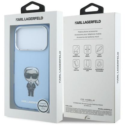 MagSafe futrola za Apple iPhone 18 Pro Max / 17 Pro Max, Karl Lagerfeld, IML Ikonik Sketch Print, Plava