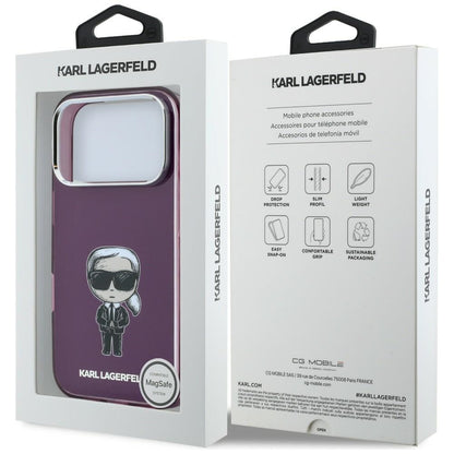 MagSafe futrola za Apple iPhone 18 Pro Max / 17 Pro Max, Karl Lagerfeld, IML Ikonik Sketch Print, Bordo