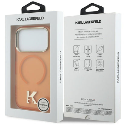MagSafe maska za Apple iPhone 18 Pro Max / 17 Pro Max, Karl Lagerfeld, IML Karl Head Logo, narančasta