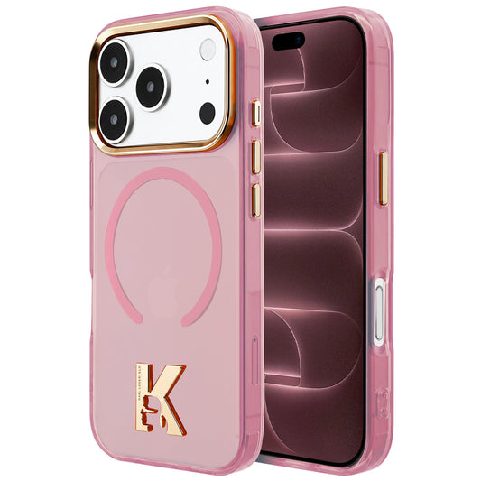 MagSafe maska za Apple iPhone 18 Pro Max / 17 Pro Max, Karl Lagerfeld, IML Karl Head Logo, ružičasta