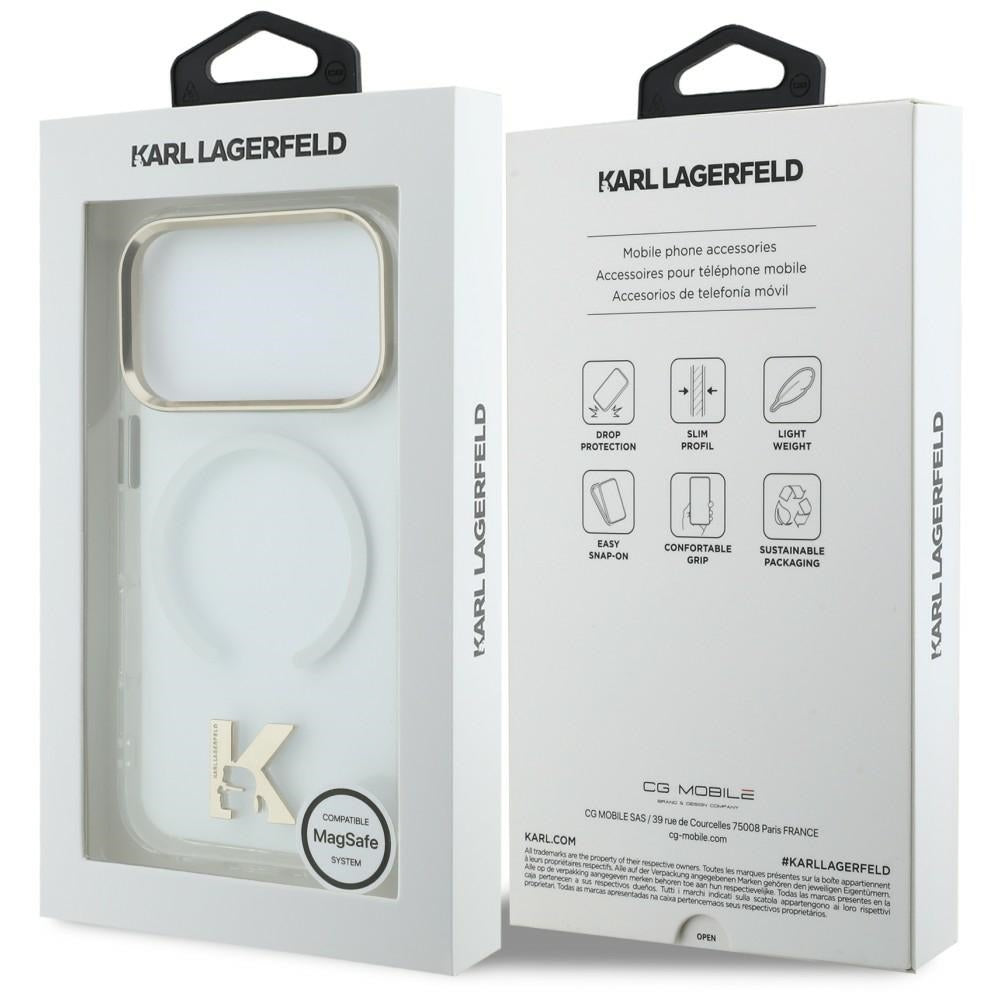 MagSafe maska za Apple iPhone 18 Pro Max / 17 Pro Max, Karl Lagerfeld, IML Karl Head Logo, prozirna