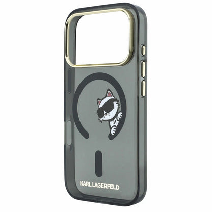 MagSafe futrola za Apple iPhone 18 Pro Max / 17 Pro Max, Karl Lagerfeld, IML Peekaboo Print i Metal Frame, Crna