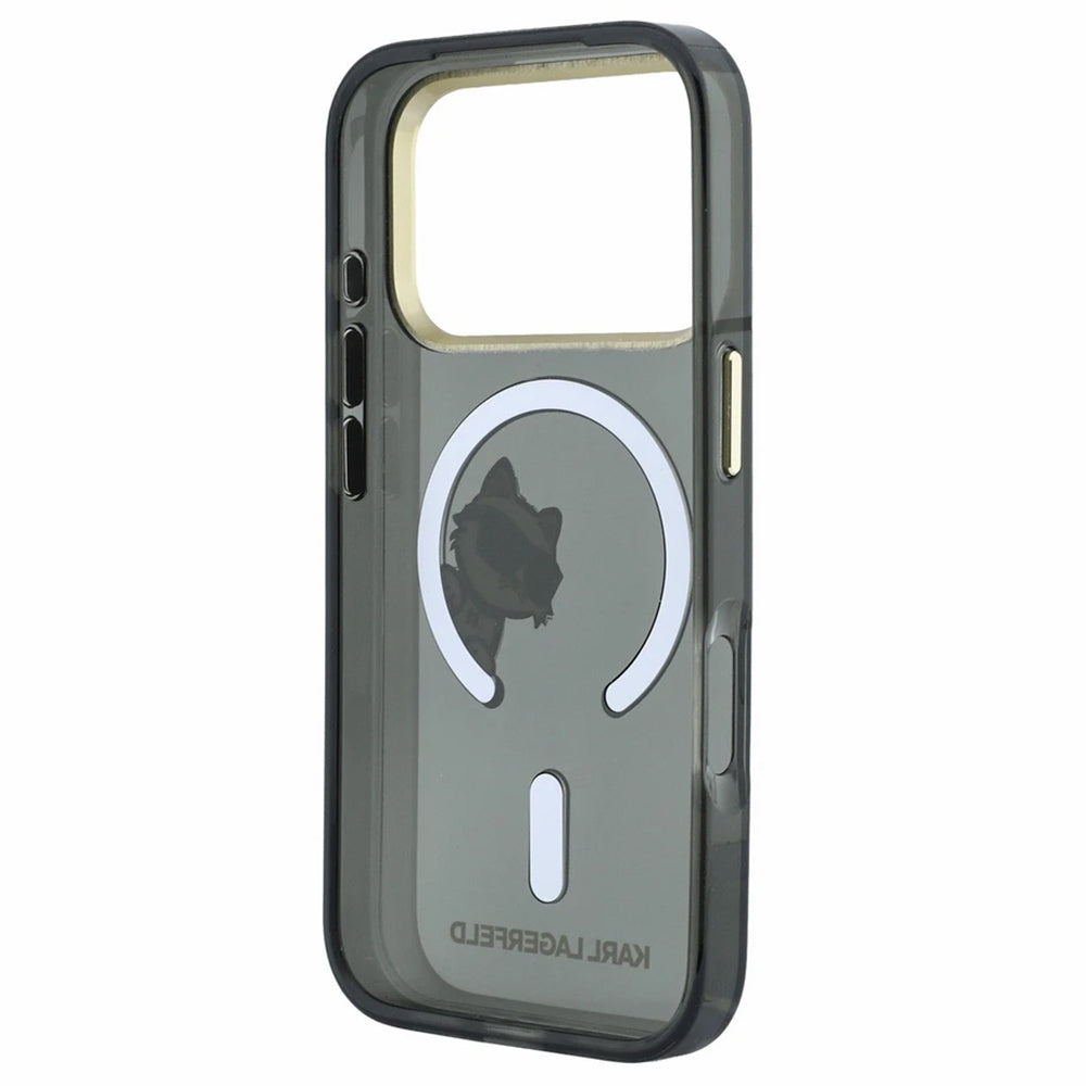 MagSafe futrola za Apple iPhone 18 Pro Max / 17 Pro Max, Karl Lagerfeld, IML Peekaboo Print i Metal Frame, Crna