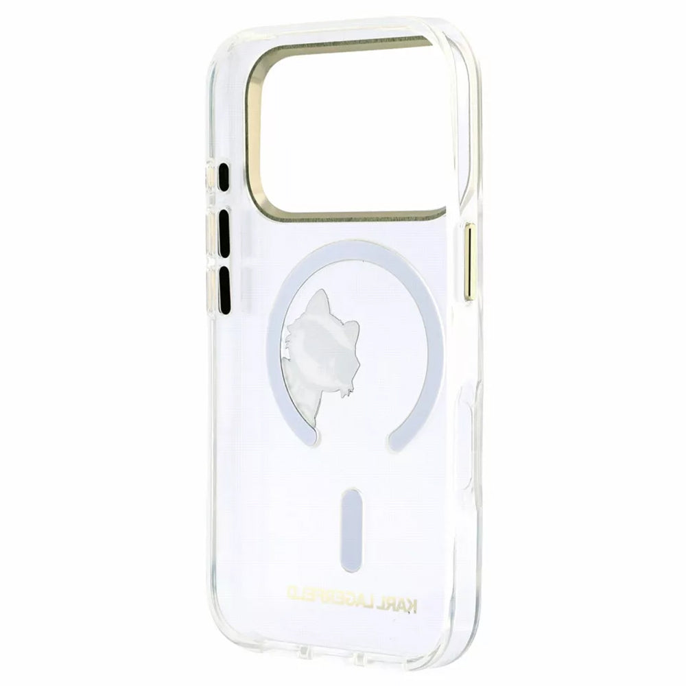 MagSafe maska za Apple iPhone 18 Pro Max / 17 Pro Max, Karl Lagerfeld, IML Peekaboo Print i Metal Frame, Prozirna
