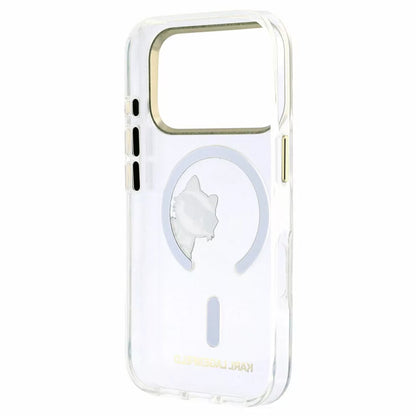 MagSafe maska za Apple iPhone 18 Pro Max / 17 Pro Max, Karl Lagerfeld, IML Peekaboo Print i Metal Frame, Prozirna