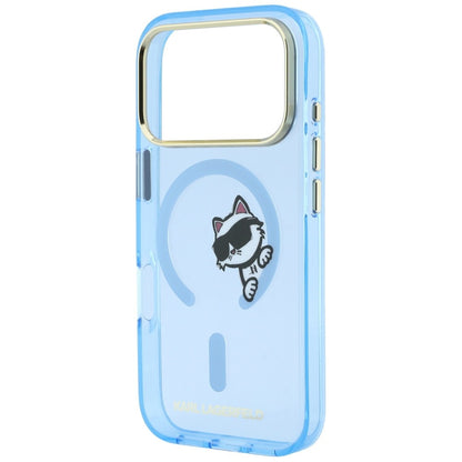 MagSafe maska za Apple iPhone 18 Pro Max / 17 Pro Max, Karl Lagerfeld, IML Peekaboo Print and Metal Frame, plava