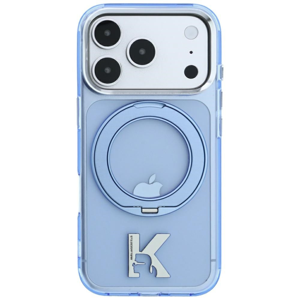 MagSafe futrola za Apple iPhone 18 Pro Max / 17 Pro Max, Karl Lagerfeld, IML Ring Stand Kameo Metal, Plava
