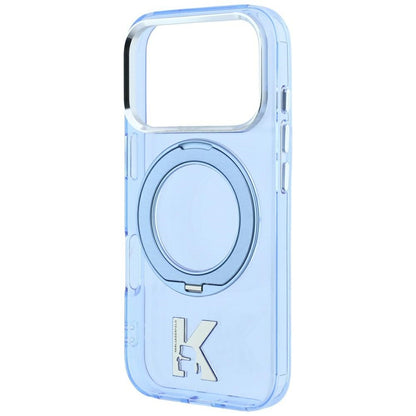 MagSafe futrola za Apple iPhone 18 Pro Max / 17 Pro Max, Karl Lagerfeld, IML Ring Stand Kameo Metal, Plava