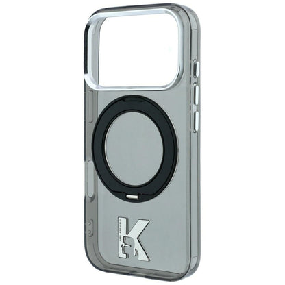MagSafe maska za Apple iPhone 18 Pro Max / 17 Pro Max, Karl Lagerfeld, IML Ring Stand Kameo Metal, Crna