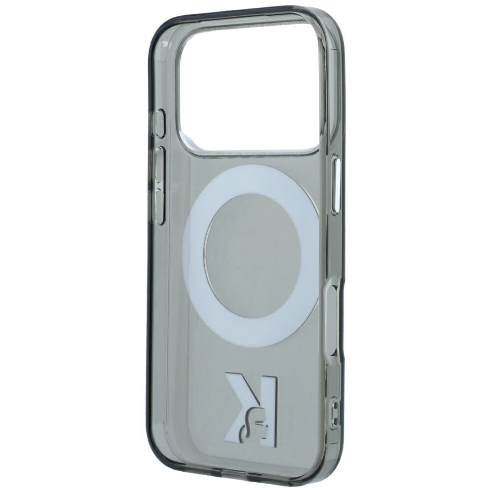 MagSafe maska za Apple iPhone 18 Pro Max / 17 Pro Max, Karl Lagerfeld, IML Ring Stand Kameo Metal, Crna