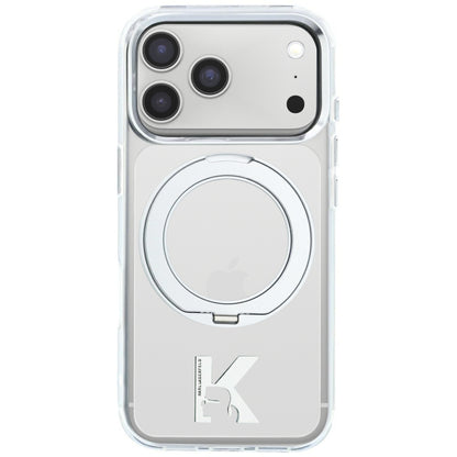 MagSafe futrola za Apple iPhone 18 Pro Max / 17 Pro Max, Karl Lagerfeld, IML Ring Stand Kameo Metal, Prozirna
