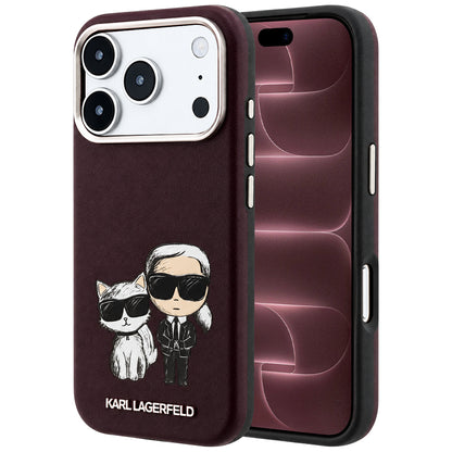 MagSafe maska za Apple iPhone 18 Pro Max / 17 Pro Max, Karl Lagerfeld, KC Bodies Sketch, Bordo