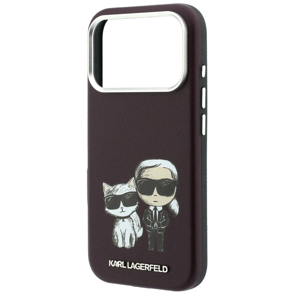 MagSafe maska za Apple iPhone 18 Pro Max / 17 Pro Max, Karl Lagerfeld, KC Bodies Sketch, Bordo