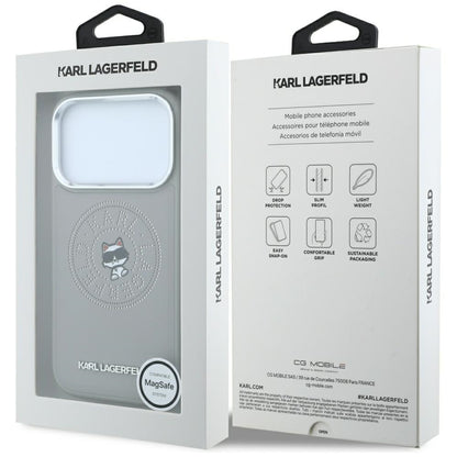 MagSafe futrola za Apple iPhone 18 Pro Max / 17 Pro Max, Karl Lagerfeld, Point and Choupette Sketch, Siva