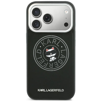 MagSafe maskica za Apple iPhone 18 Pro Max / 17 Pro Max, Karl Lagerfeld, Point and Choupette Sketch, Crna