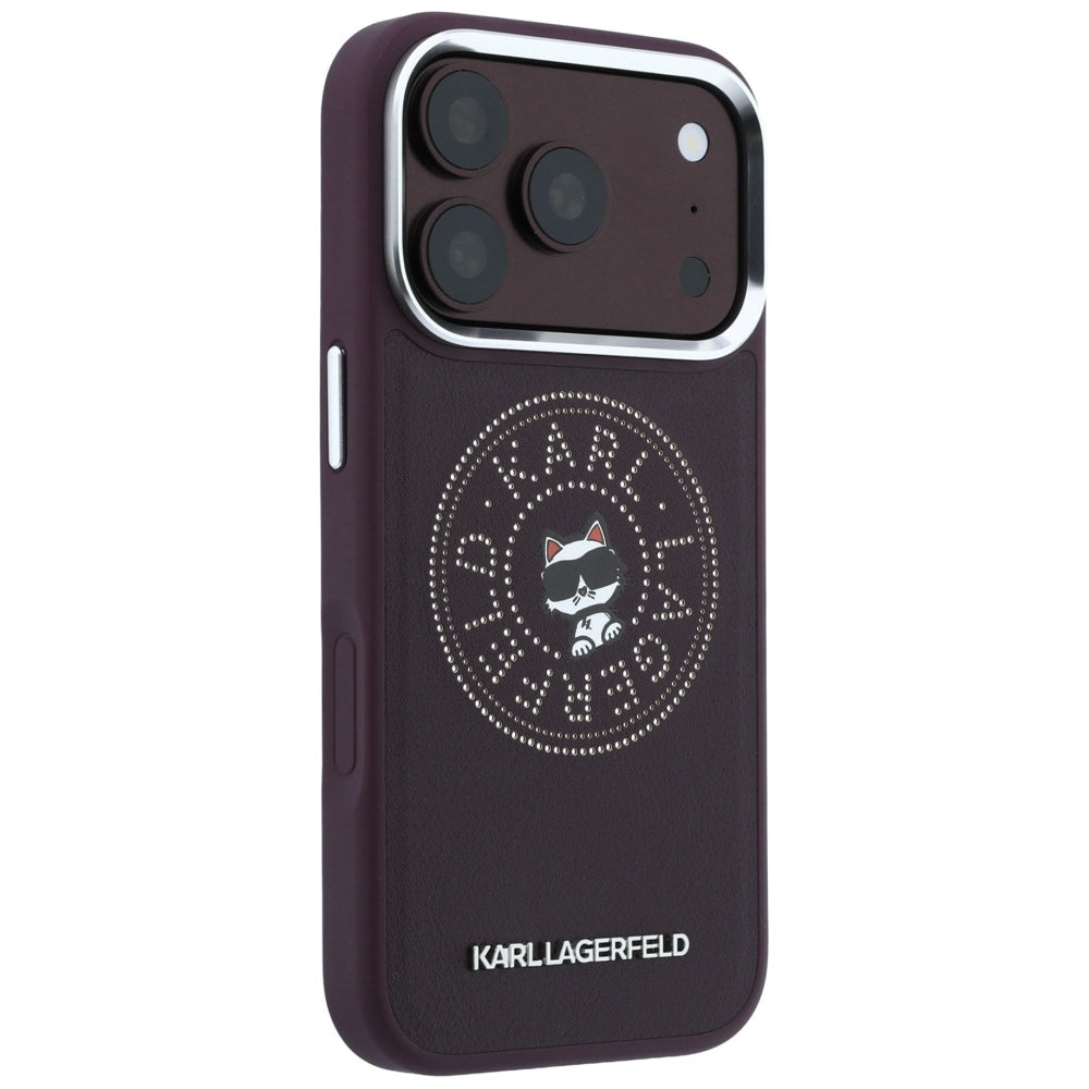 MagSafe futrola za Apple iPhone 18 Pro Max / 17 Pro Max, Karl Lagerfeld, Point and Choupette Sketch, Bordo