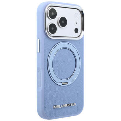 MagSafe futrola za Apple iPhone 18 Pro Max / 17 Pro Max, Karl Lagerfeld, Ring Stand 360 Saffiano, Plava