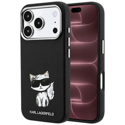 MagSafe maska za Apple iPhone 18 Pro Max / 17 Pro Max, Karl Lagerfeld, Smooth Choupette Sketch, Crna