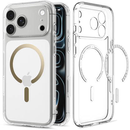MagSafe futrola za Apple iPhone 18 Pro Max / 17 Pro Max, Spigen, Ultra Hybrid, Zlatno Prozirna ACS12120