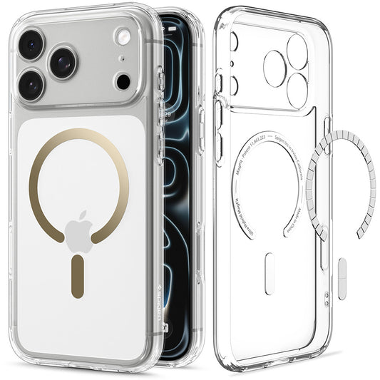 MagSafe futrola za Apple iPhone 18 Pro Max / 17 Pro Max, Spigen, Ultra Hybrid, Zlatno Prozirna ACS12120