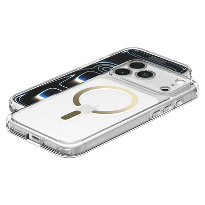 MagSafe futrola za Apple iPhone 18 Pro Max / 17 Pro Max, Spigen, Ultra Hybrid, Zlatno Prozirna ACS12120
