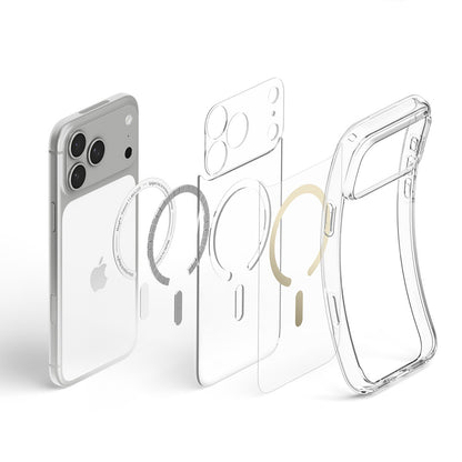 MagSafe futrola za Apple iPhone 18 Pro Max / 17 Pro Max, Spigen, Ultra Hybrid, Zlatno Prozirna ACS12120