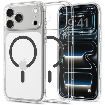 MagSafe futrola za Apple iPhone 18 Pro Max / 17 Pro Max, Spigen, Ultra Hybrid, Siva Prozirna ACS12119