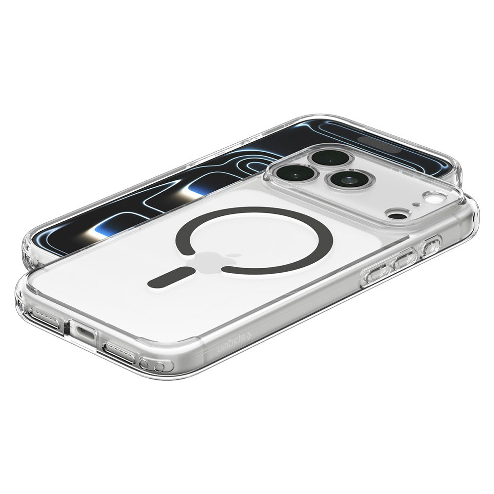 MagSafe futrola za Apple iPhone 18 Pro Max / 17 Pro Max, Spigen, Ultra Hybrid, Siva Prozirna ACS12119