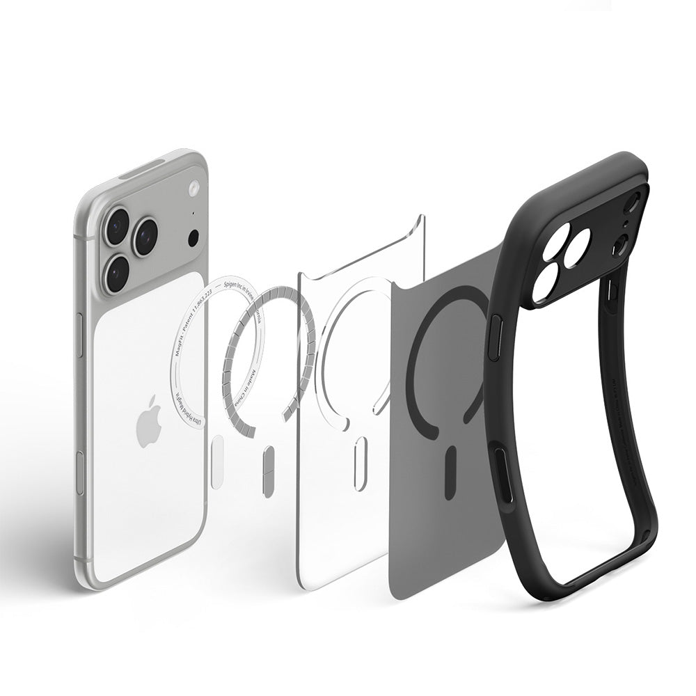 MagSafe futrola za Apple iPhone 18 Pro Max / 17 Pro Max, Spigen, Ultra Hybrid, Crna Satin ACS12123