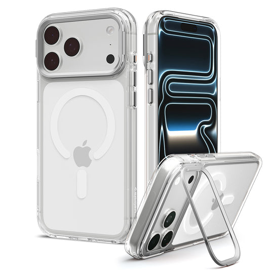 MagSafe maska za Apple iPhone 18 Pro Max / 17 Pro Max, Spigen, Ultra Hybrid Optik S, Srebrno Prozirna ACS11908