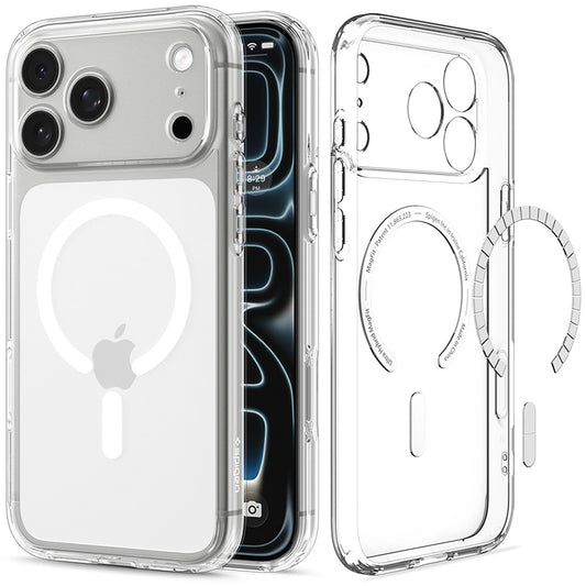 MagSafe maska za Apple iPhone 18 Pro Max / 17 Pro Max, Spigen, Ultra Hybrid, Prozirna Bijela ACS12118