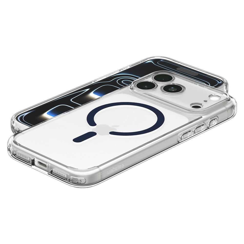 MagSafe futrola za Apple iPhone 18 Pro Max / 17 Pro Max, Spigen, Ultra Hybrid, Prozirna Tamnoplava ACS12121