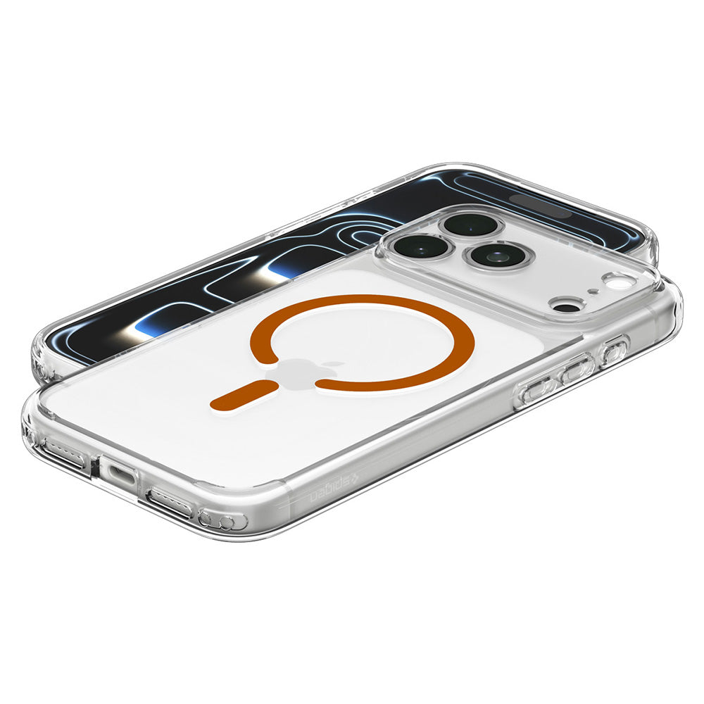 MagSafe futrola za Apple iPhone 18 Pro Max / 17 Pro Max, Spigen, Ultra Hybrid, Prozirna Narančasta ACS12122