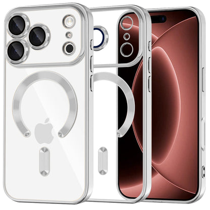 MagSafe futrola za Apple iPhone 18 Pro Max / 17 Pro Max, Techsuit, Luxury Crystal, Srebrna