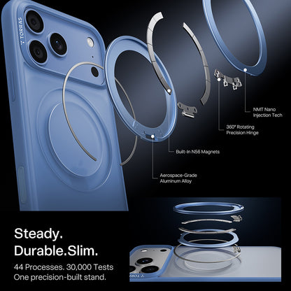 MagSafe futrola za Apple iPhone 18 Pro Max / 17 Pro Max, Torras, Ostand O1 Guardian, Plava