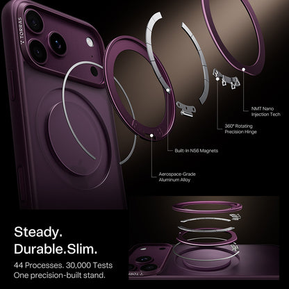 MagSafe futrola za Apple iPhone 18 Pro Max / 17 Pro Max, Torras, Ostand O1 Guardian, Ljubičasta