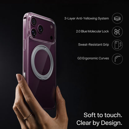 MagSafe futrola za Apple iPhone 18 Pro Max / 17 Pro Max, Torras, Ostand O1 Guardian, Prozirna