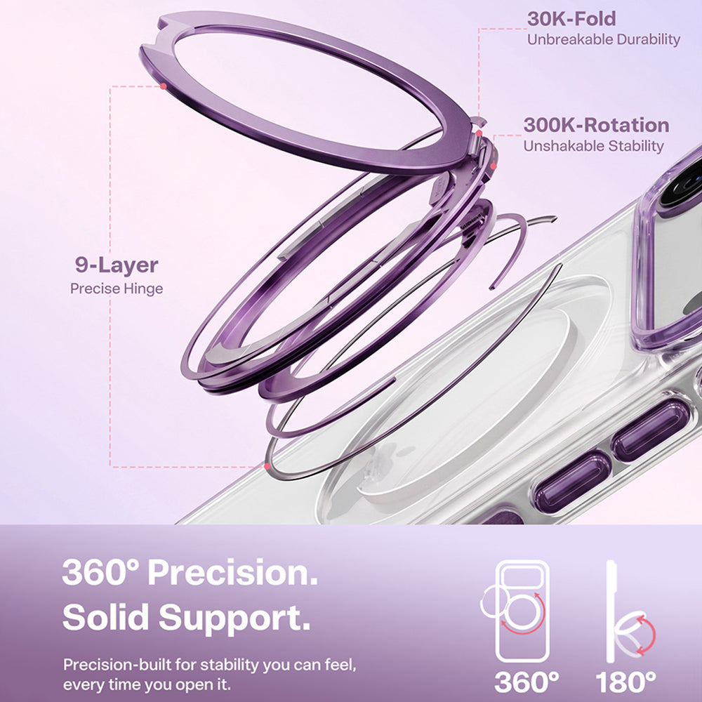 MagSafe futrola za Apple iPhone 18 Pro Max / 17 Pro Max, Torras, Ostand O3 Light, Ljubičasta