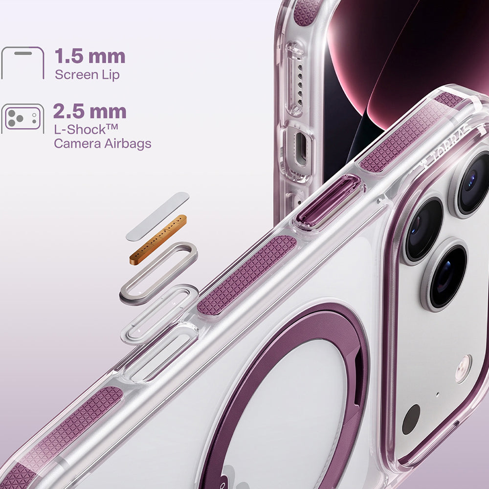 MagSafe futrola za Apple iPhone 18 Pro Max / 17 Pro Max, Torras, Ostand O3 Light, Ljubičasta