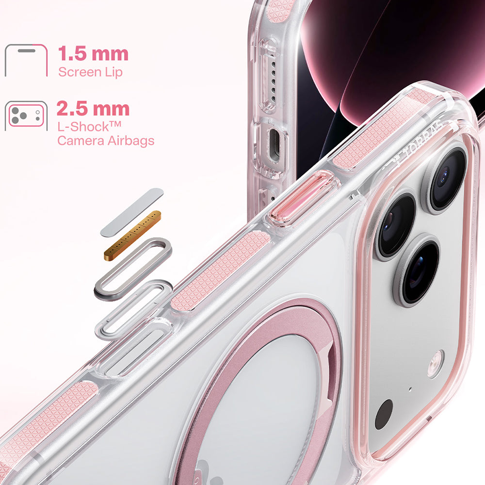 MagSafe futrola za Apple iPhone 18 Pro Max / 17 Pro Max, Torras, Ostand O3 Light, Roza