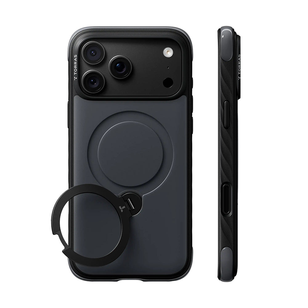 MagSafe futrola za Apple iPhone 18 Pro Max / 17 Pro Max, Torras, Ostand Q3 Rugged, Crna