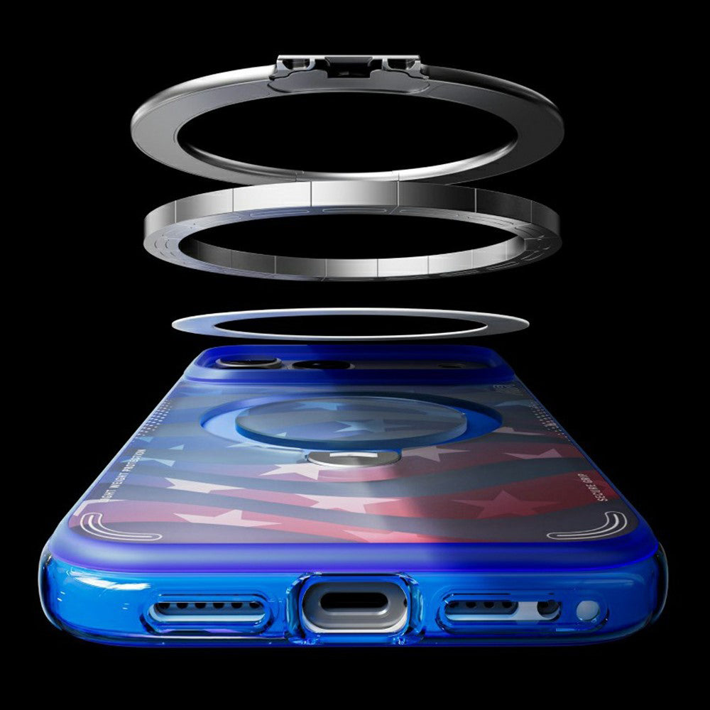 MagSafe futrola za Apple iPhone 18 Pro Max / 17 Pro Max, Torras, Ostand Spin Air Football, Plava