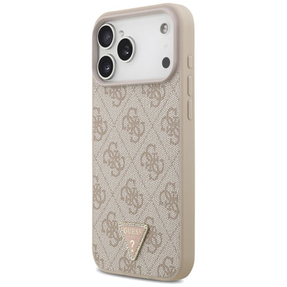 MagSafe maska za Apple iPhone 18 Pro Max, Guess, 4G Triangle Strass, Roza