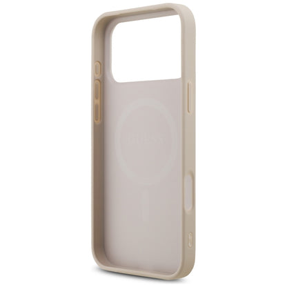 MagSafe maska za Apple iPhone 18 Pro Max, Guess, 4G Triangle Strass, Roza