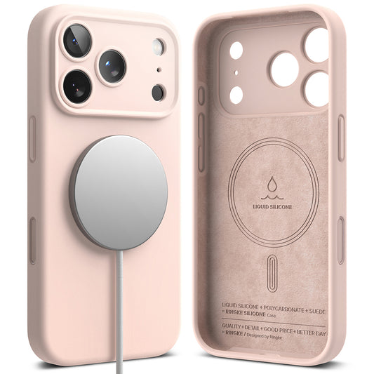 MagSafe maska za Apple iPhone 18 Pro, Ringke, Silikonska, Roza