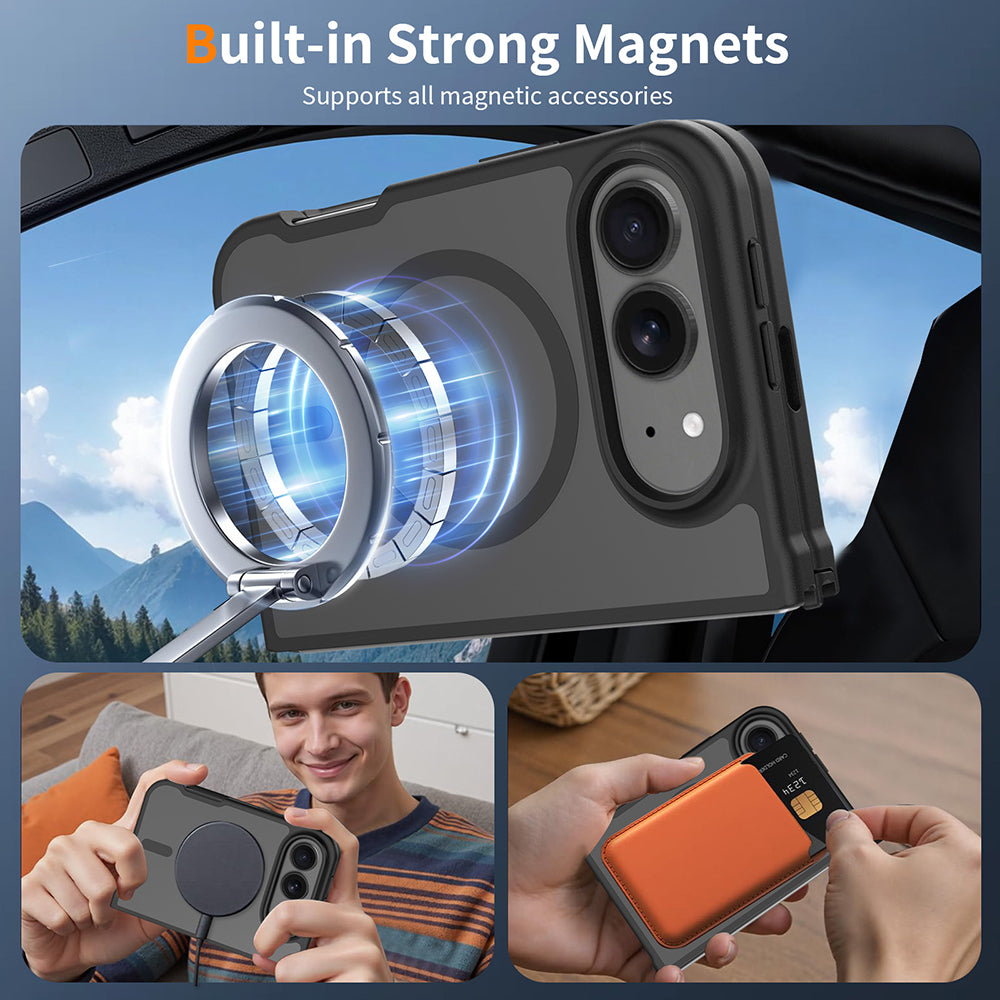 Maska MagSafe za Apple iPhone Duo, Techsuit, PureFrost, satenski crna