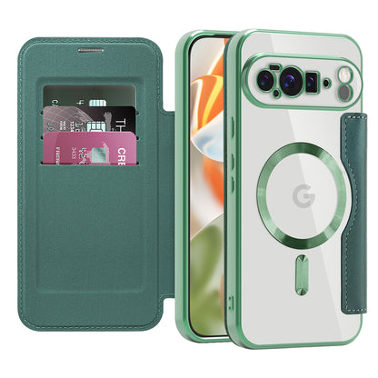 MagSafe futrola za Google Pixel 10 Pro XL, Techsuit, SmartMag Book, Zelena